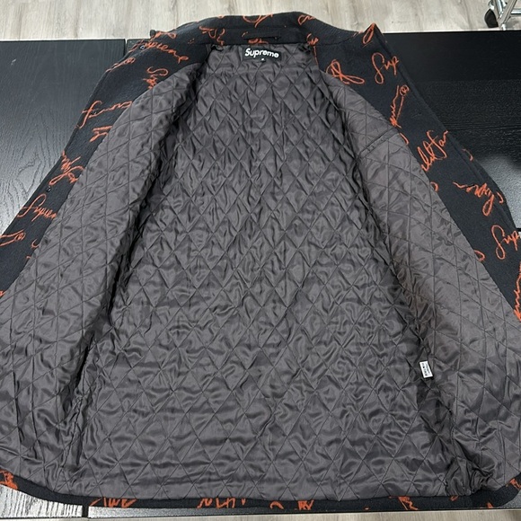 Supreme Script Logos Wool Overcoat - M - Picture 7 of 12